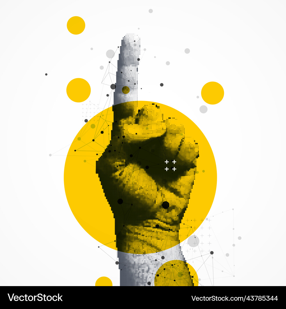 Hand pointing sign direction pointer halftone Hand pointing sign direction pointer halftone vector image