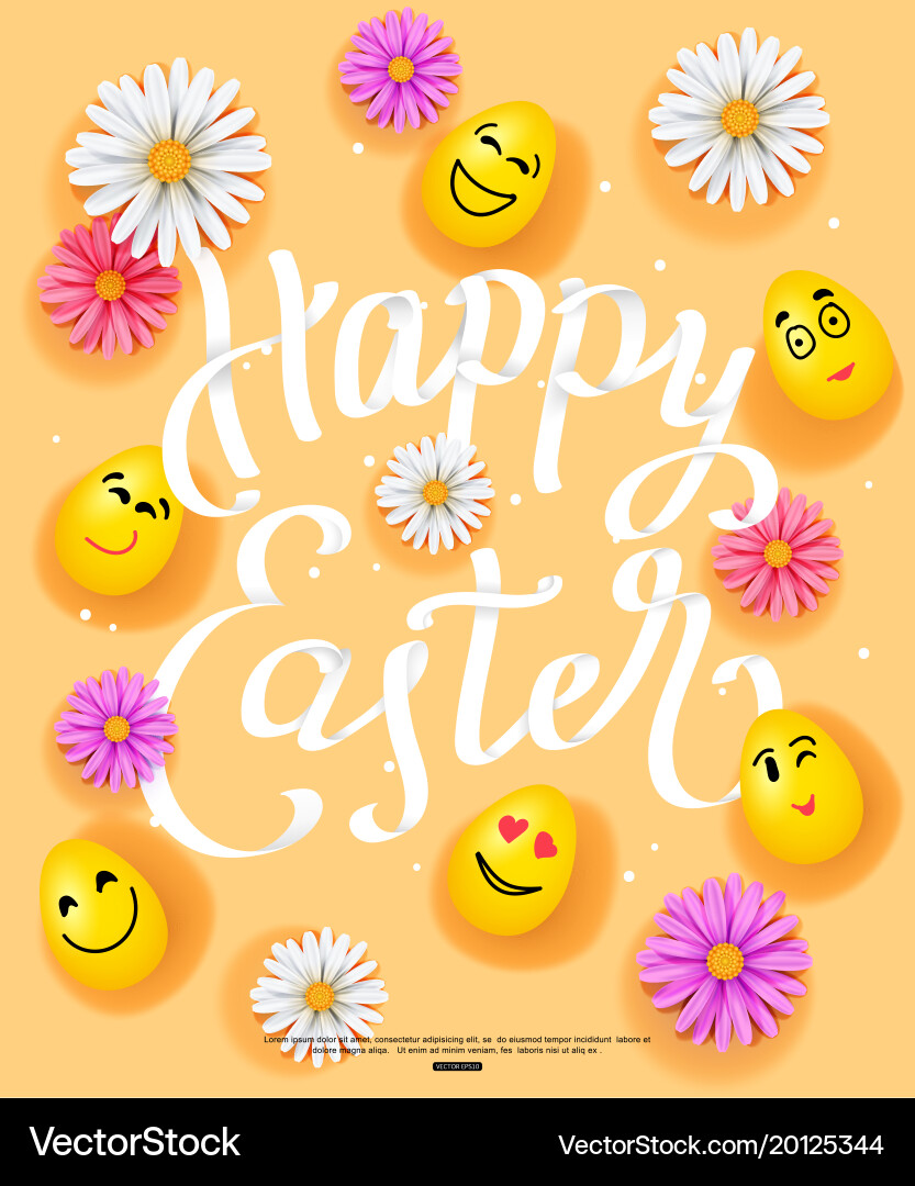 Happy easter greeting card Vector Image