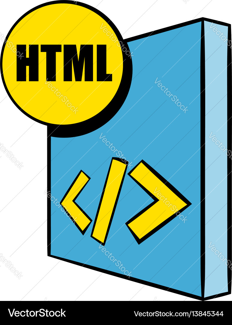 HTML File Icon vector image