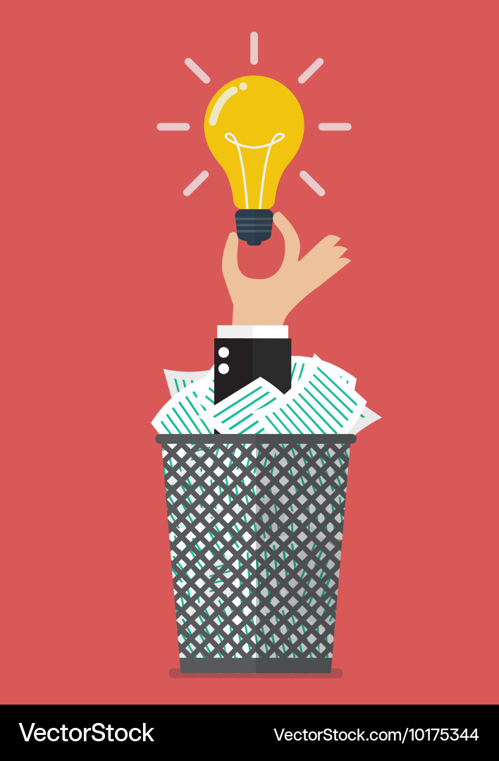 Idea form garbage Vector Image