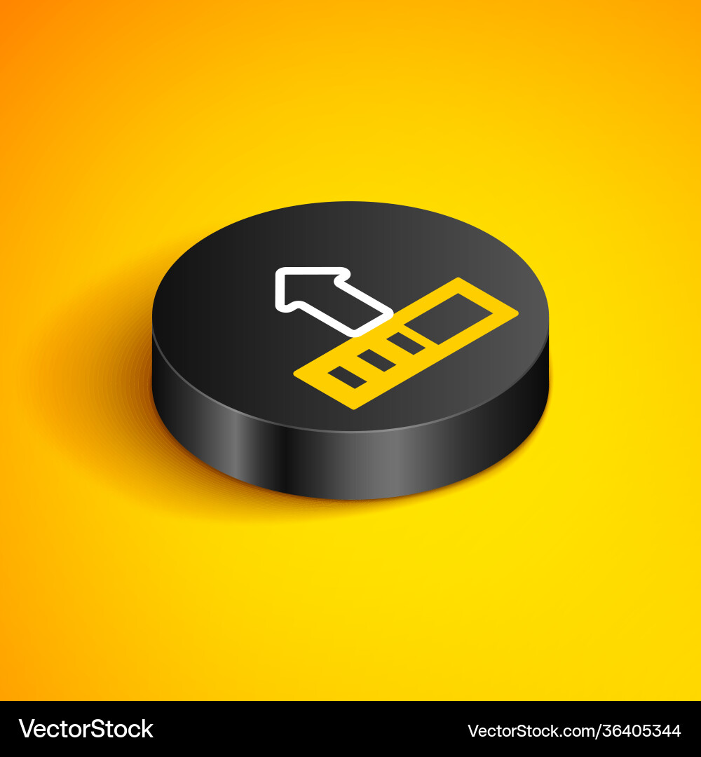 Isometric line loading icon isolated on yellow Isometric line loading icon isolated on yellow Vector Image