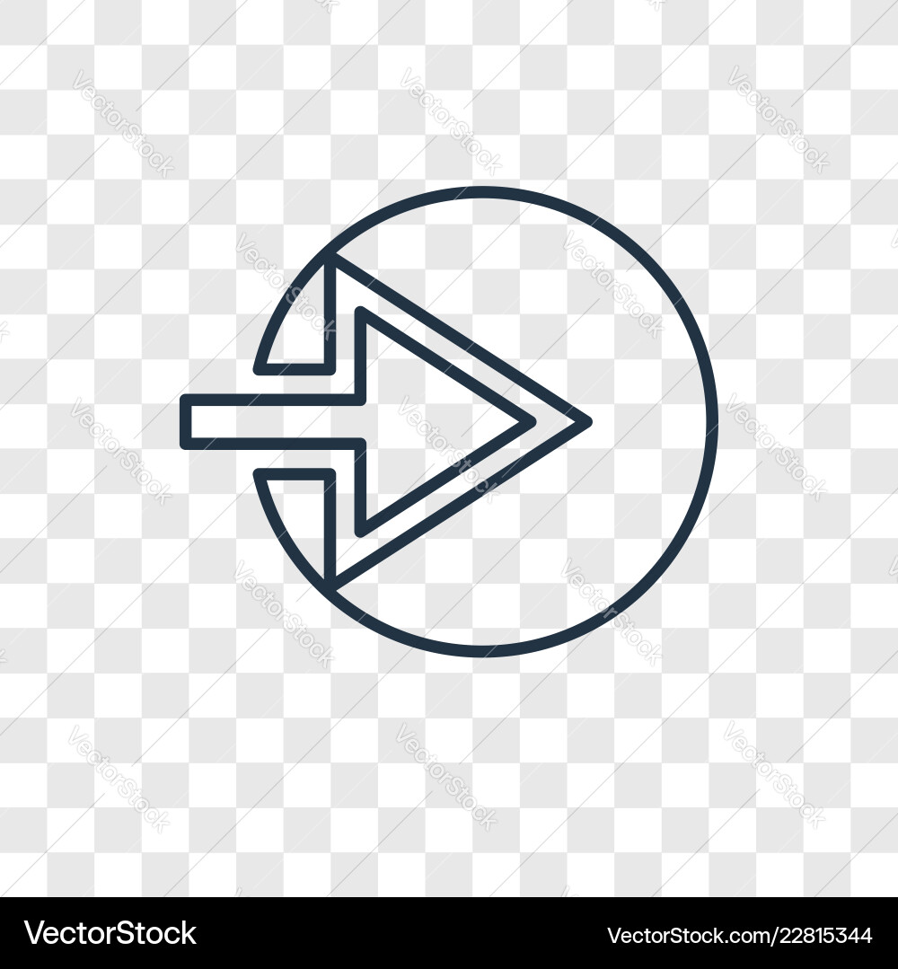 Login concept linear icon isolated on transparent Login concept linear icon isolated on transparent Vector Image