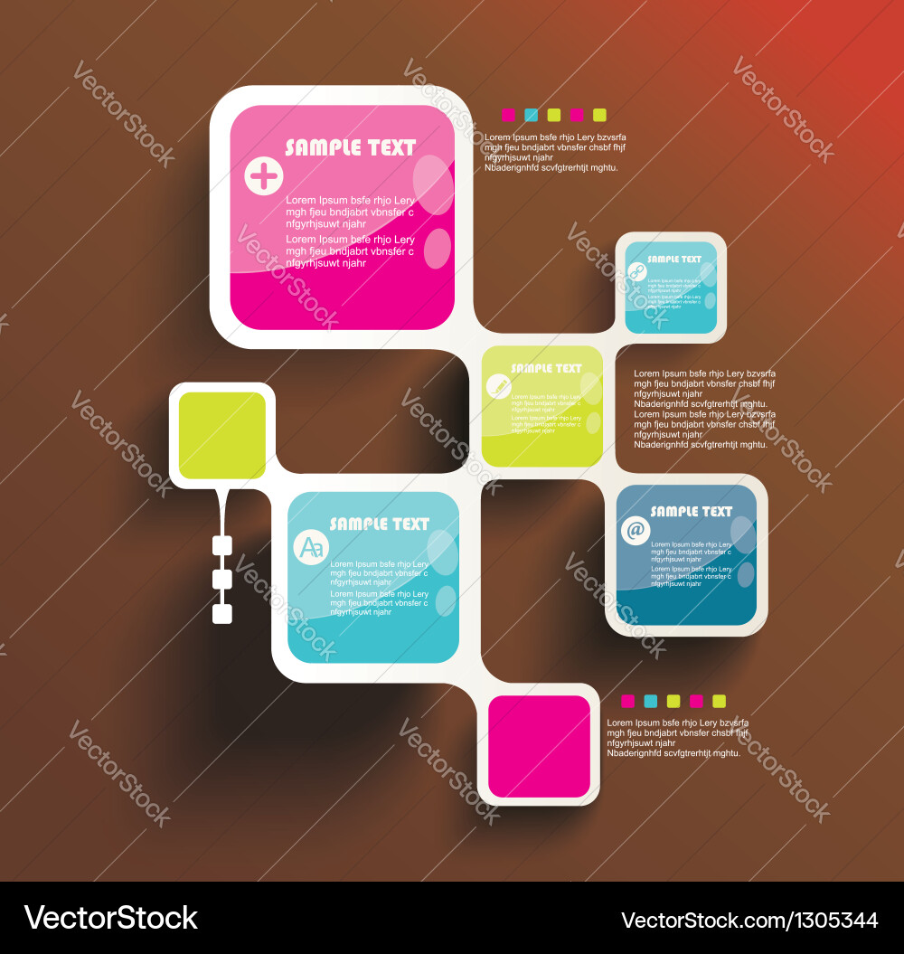 Retro style website template design frame Vector Image