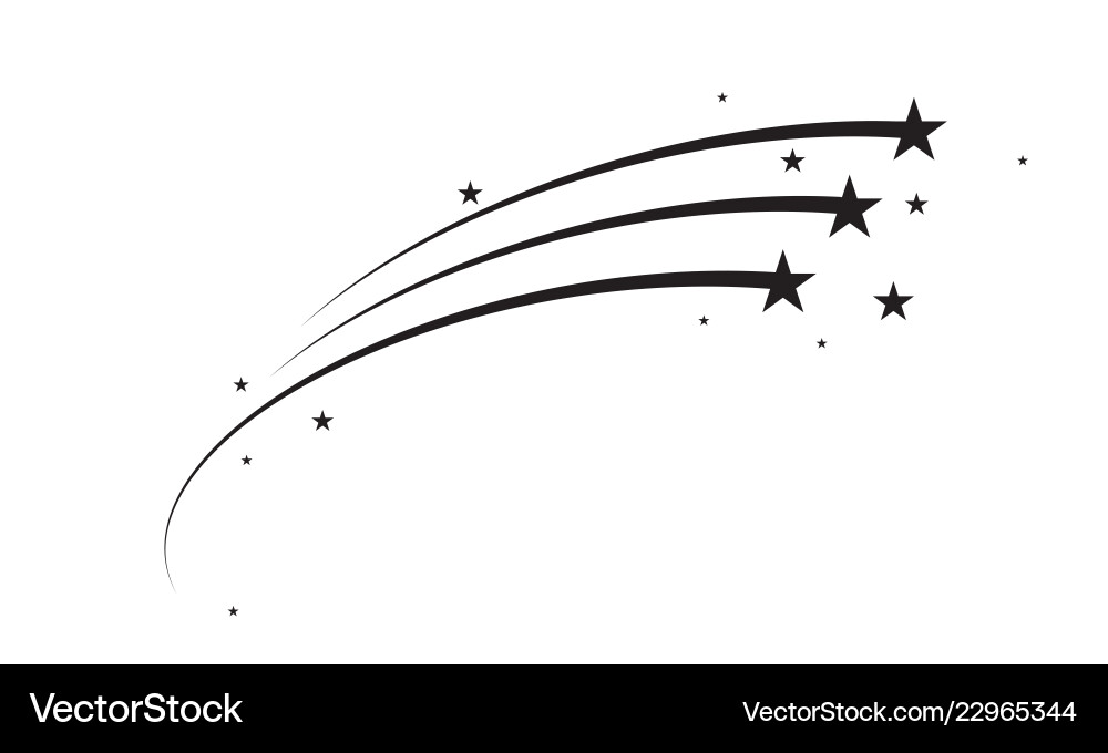 Star trail or comet trace of black lines