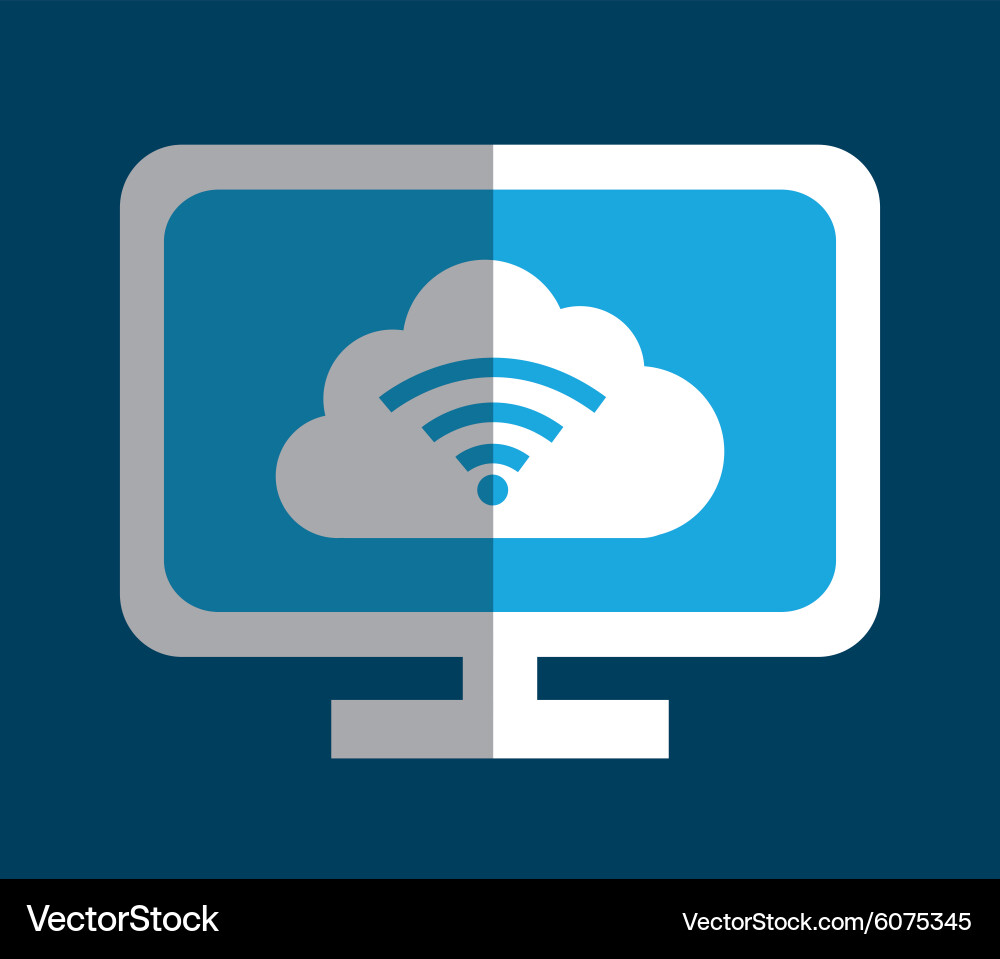Cloud computing and hosting design Vector Image
