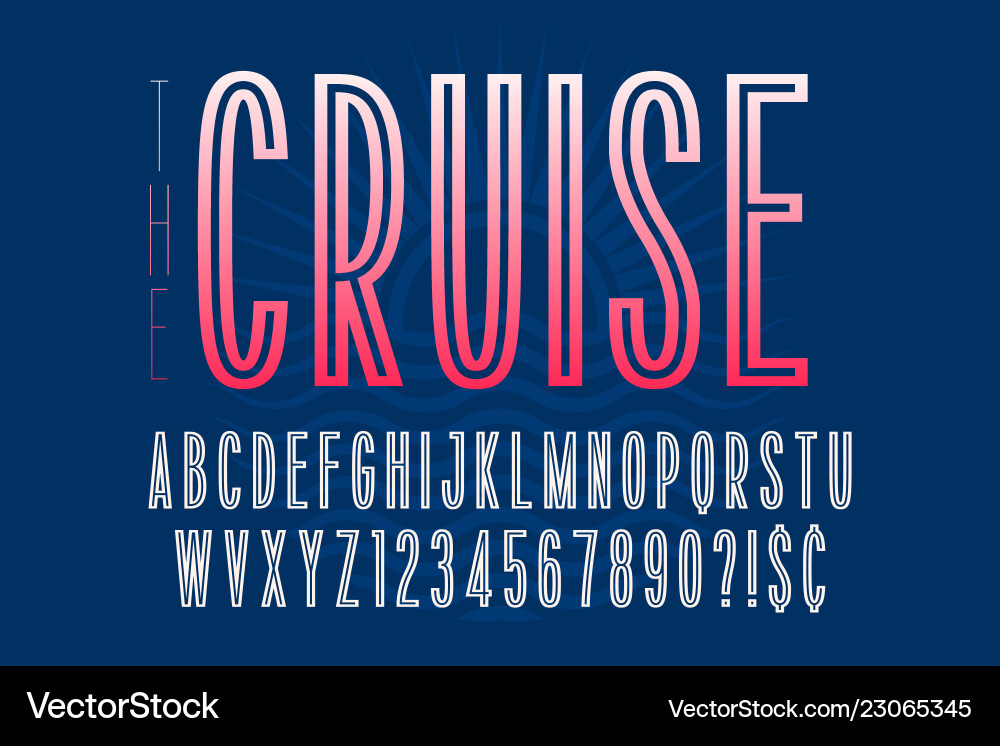 Condensed simple display font design alphabet Condensed simple display font design alphabet vector image