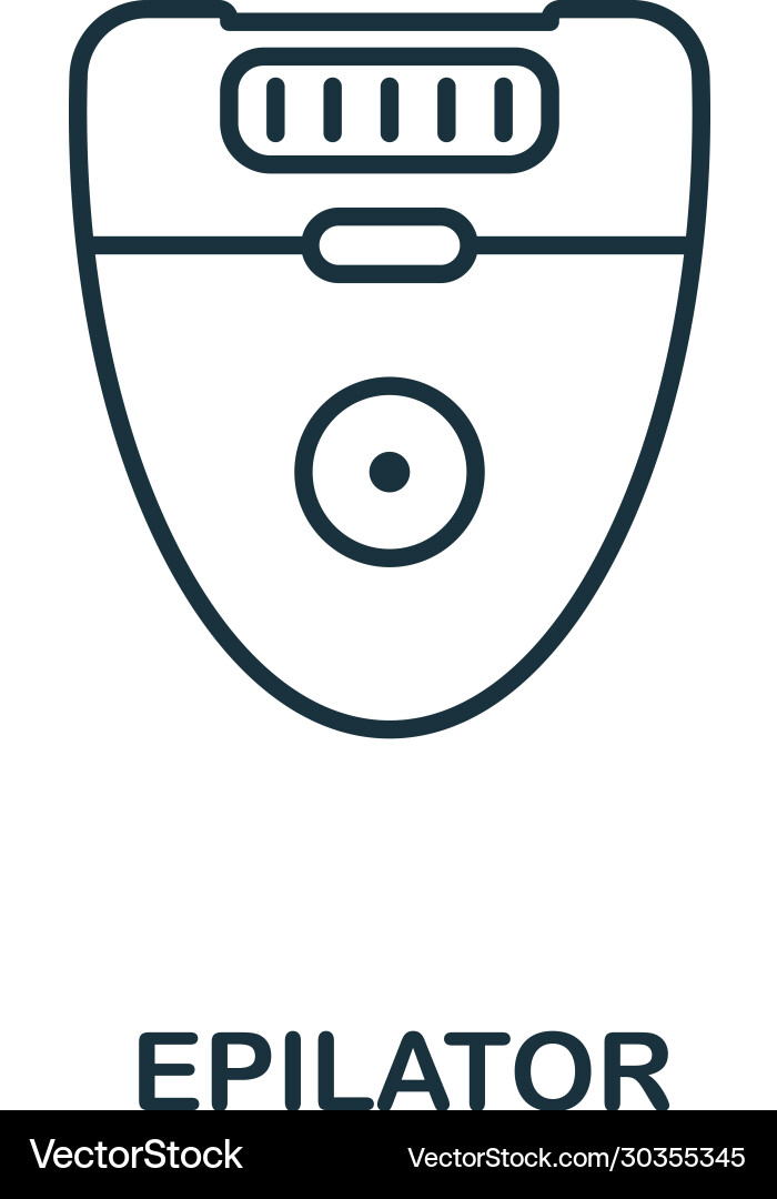 Epilator icon line style element from hygiene Epilator icon line style element from hygiene Vector Image