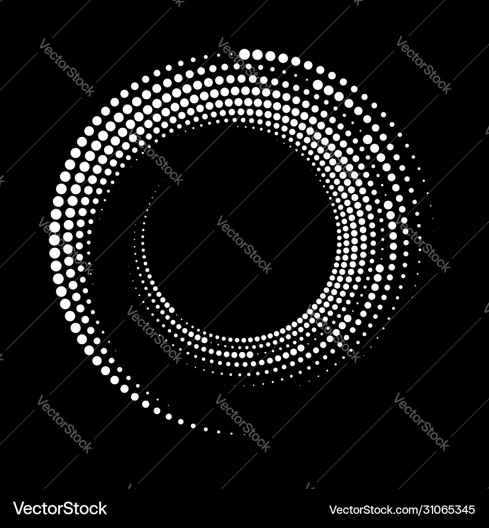 Halftone Circle Dots Pattern vector image