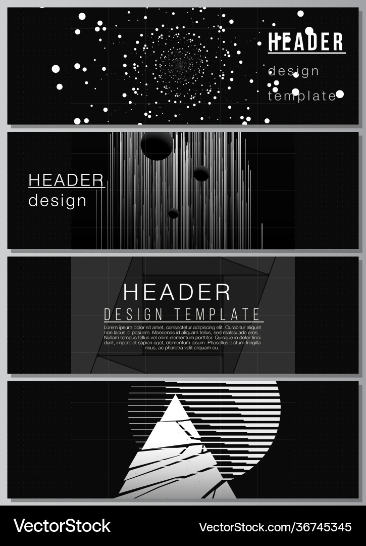 Layout headers banner templates Layout headers banner templates vector image