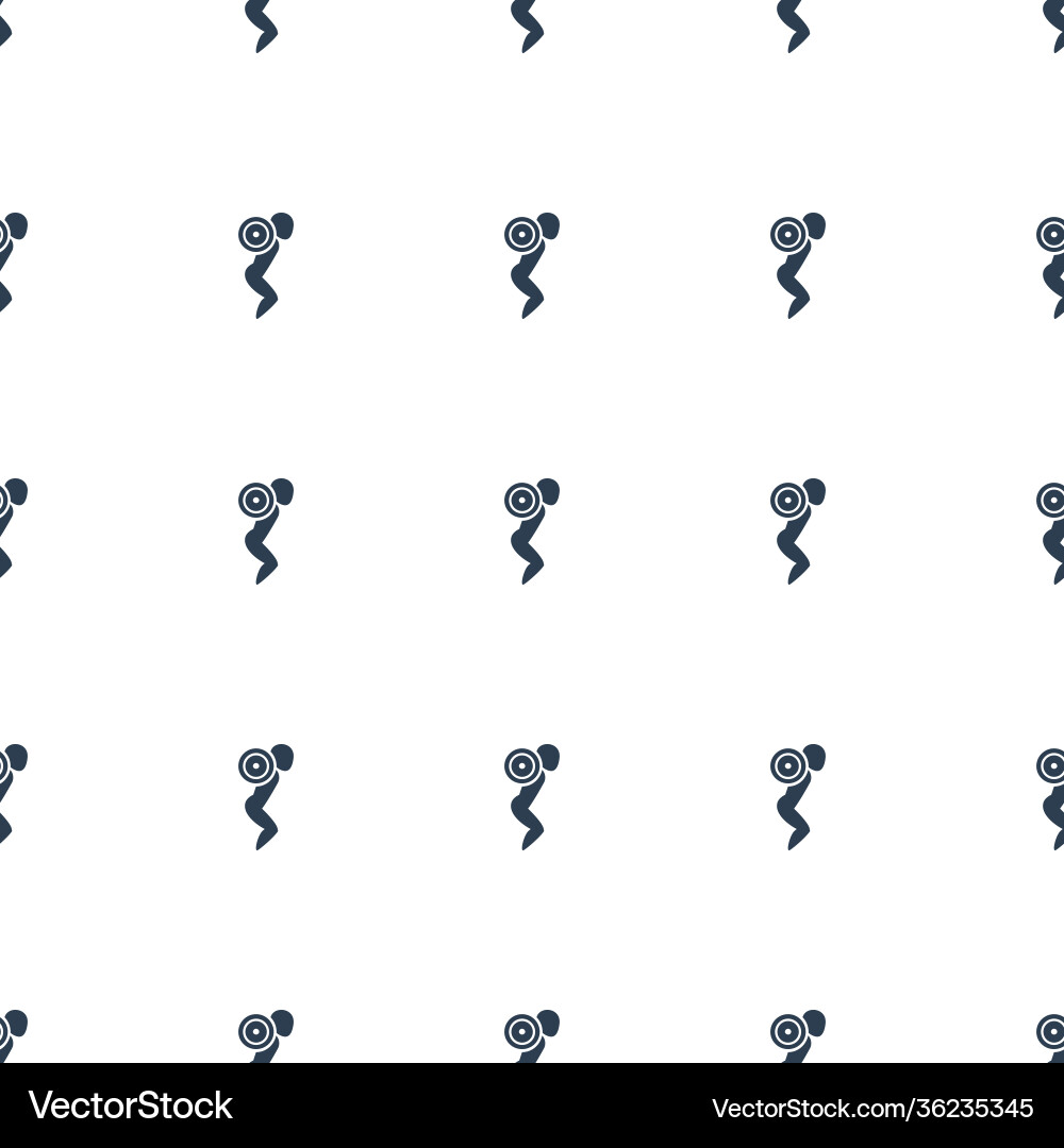 Man doing exercises icon pattern seamless white Vector Image