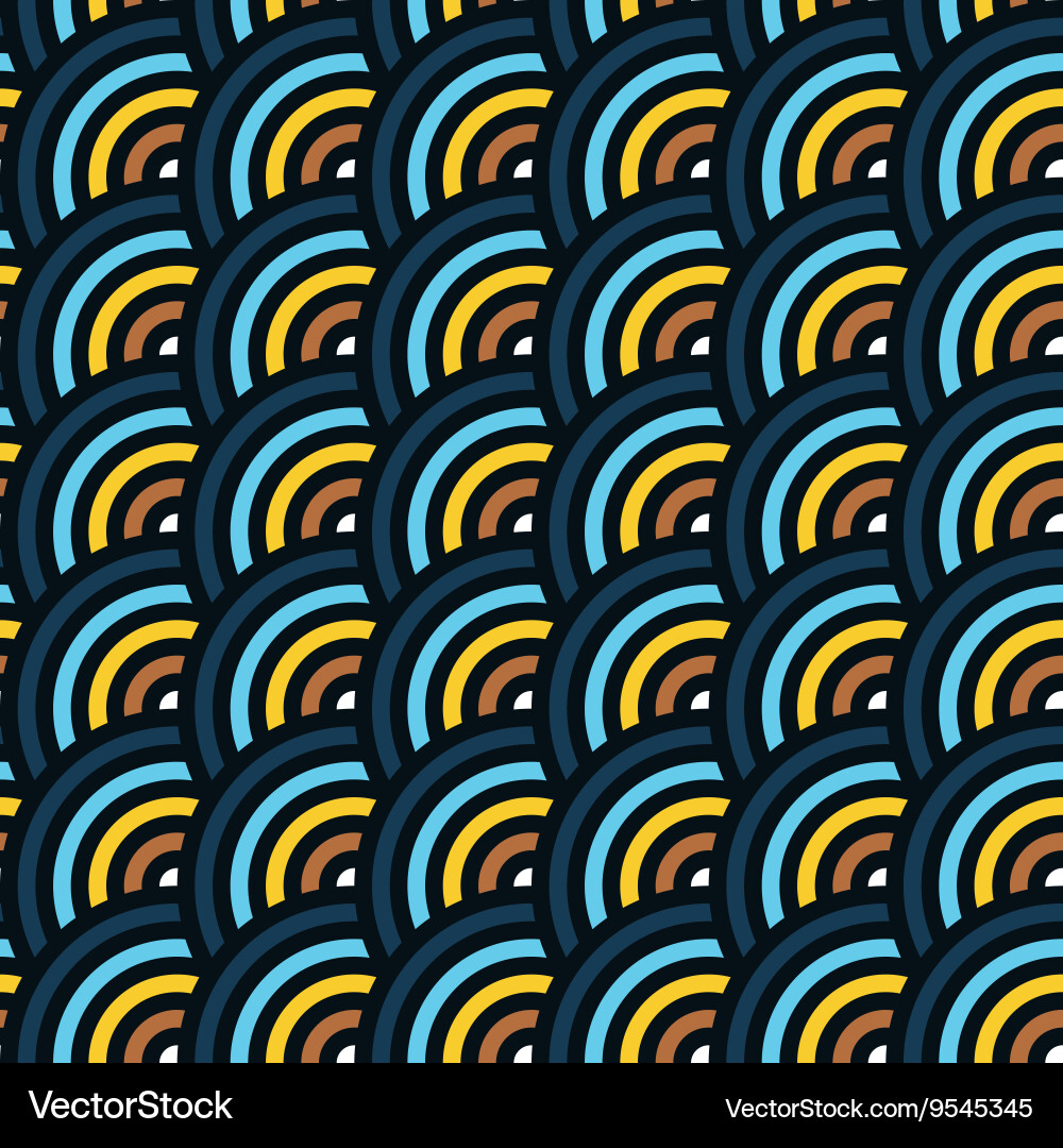 Seamless pattern of circles in squama style Vector Image