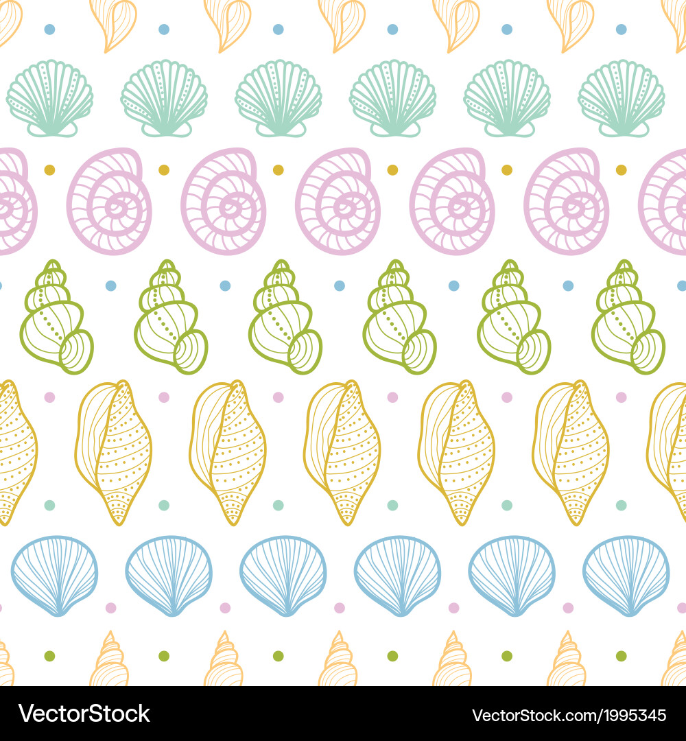 Seashell Stripes Pattern Vector Image