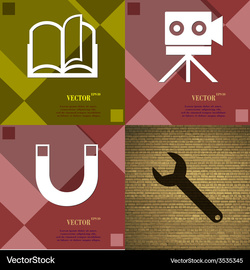 Set of abstract backgrounds with different web Vector Image