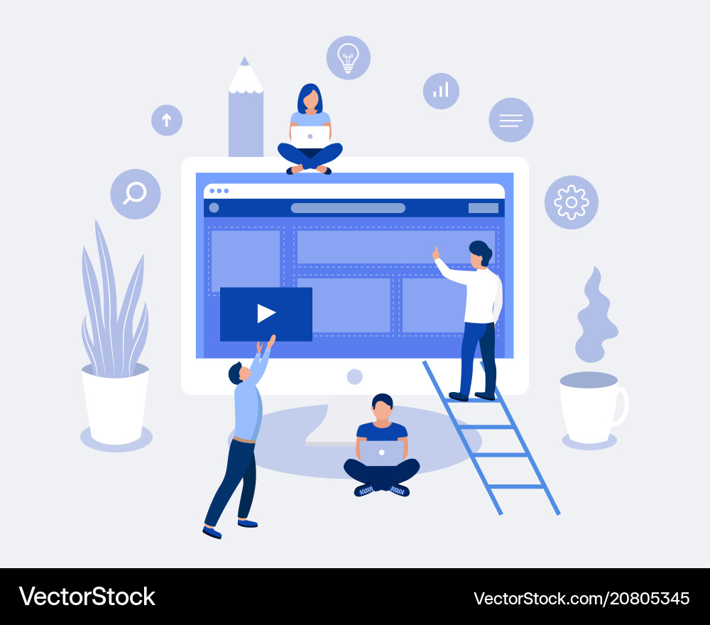 Web Development Team Concept vector image