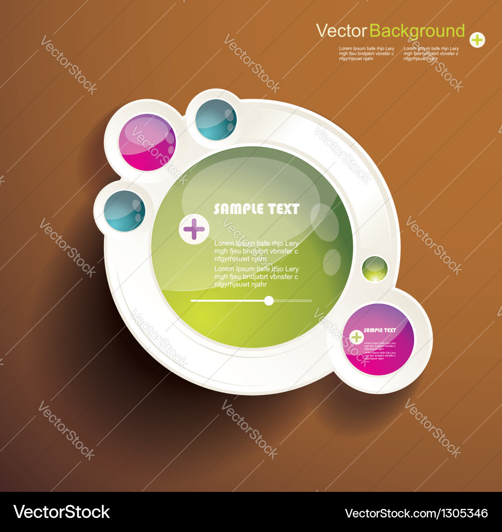 Abstract 3d circles background design vector image