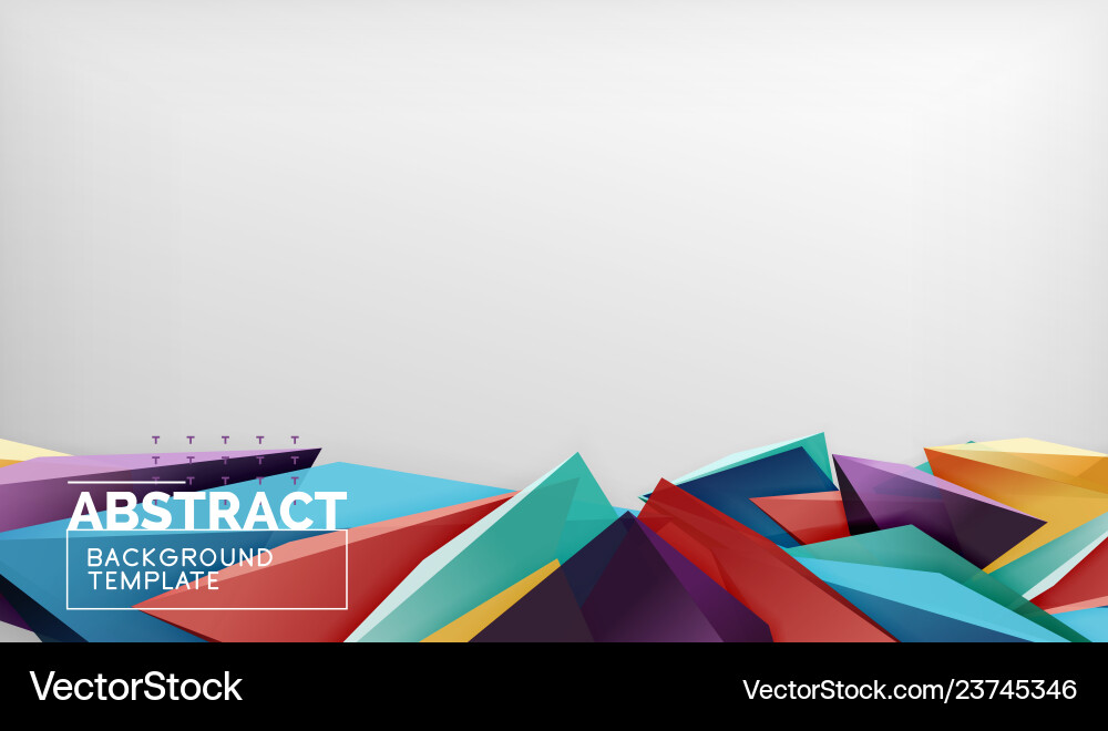Abstract color triangles geometric background Vector Image