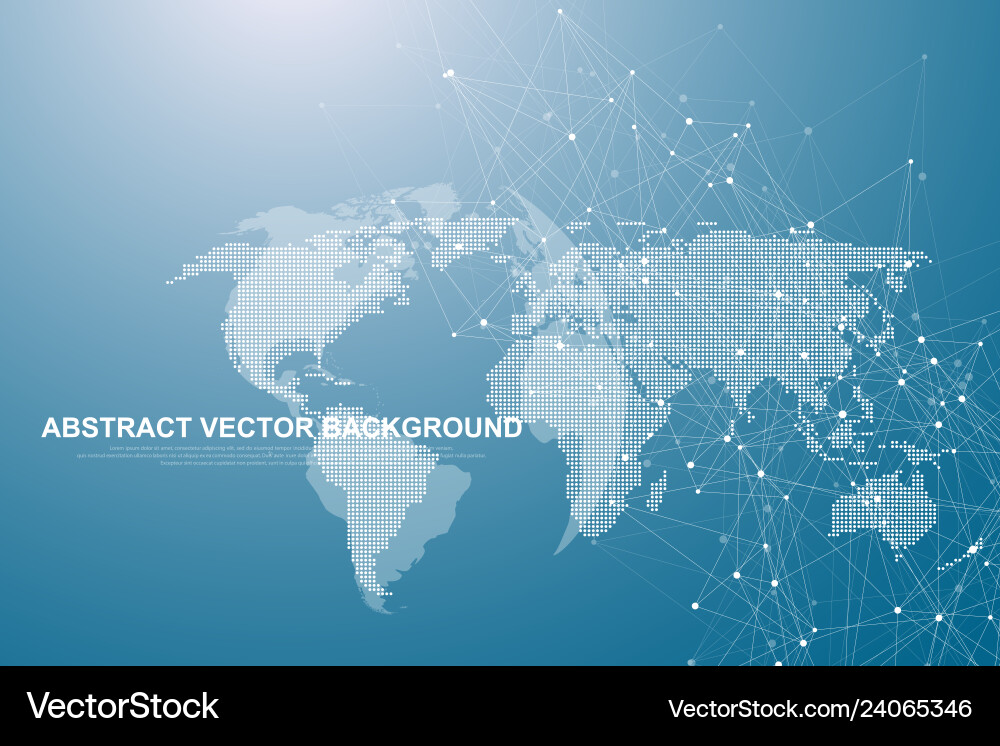 Abstract Connected Network Background Vector Image