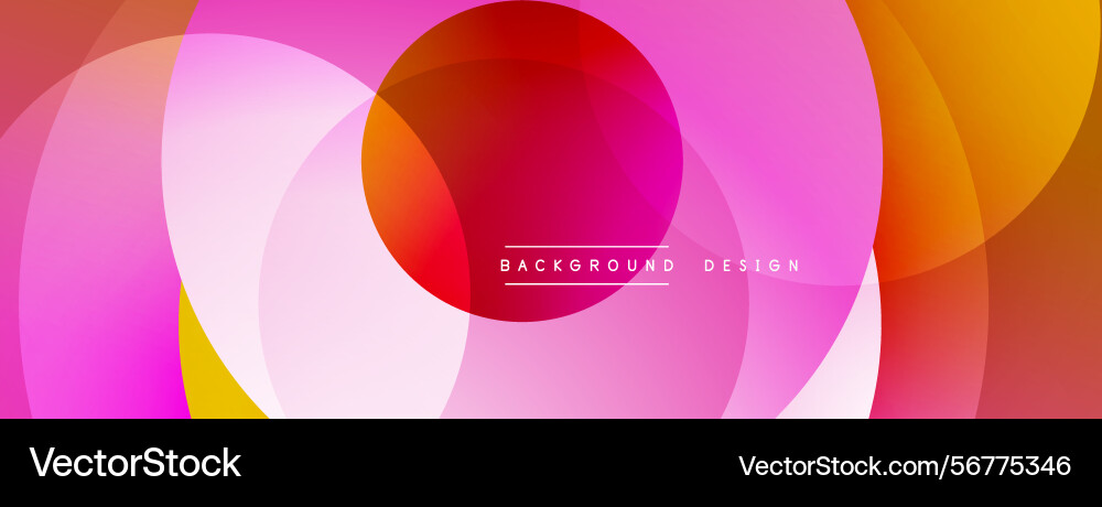 Abstract design features overlapping circles vector image