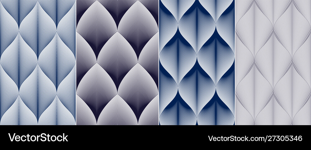 Abstract lines geometric seamless patterns set Abstract lines geometric seamless patterns set Vector Image