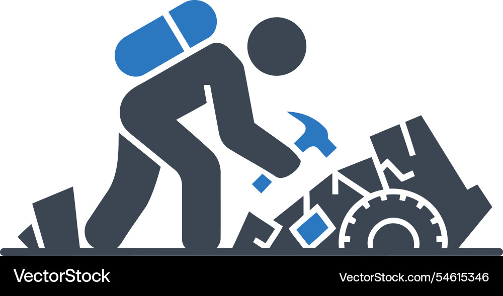 Construction worker icon Vector Image