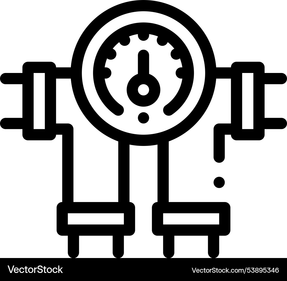 Gauge icon thin linear style design isolated Gauge icon thin linear style design isolated Vector Image