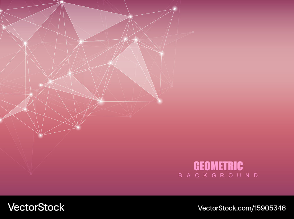 Geometric abstract background with connected line Vector Image