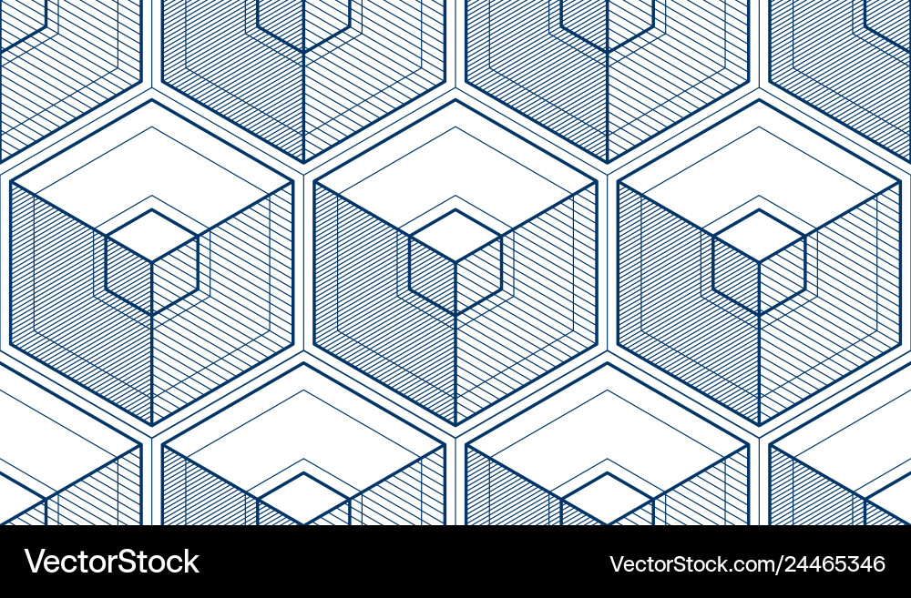 Geometric Cube Pattern vector image