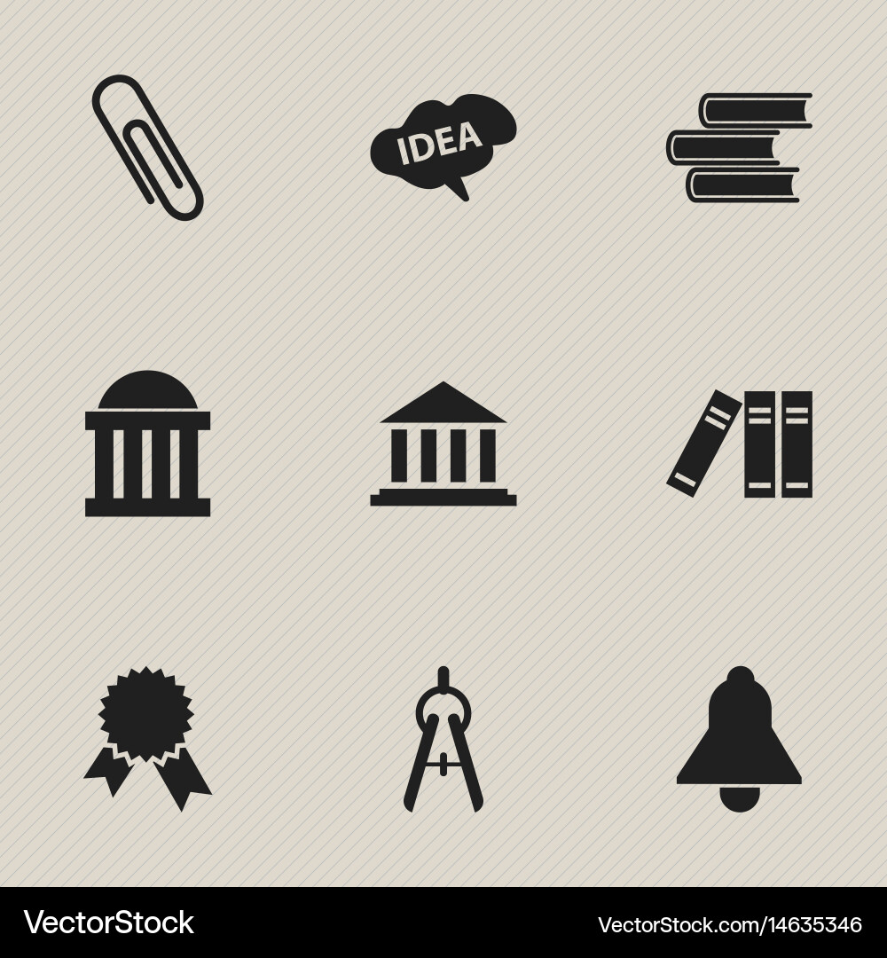 Set of 9 editable science icons includes symbols Vector Image