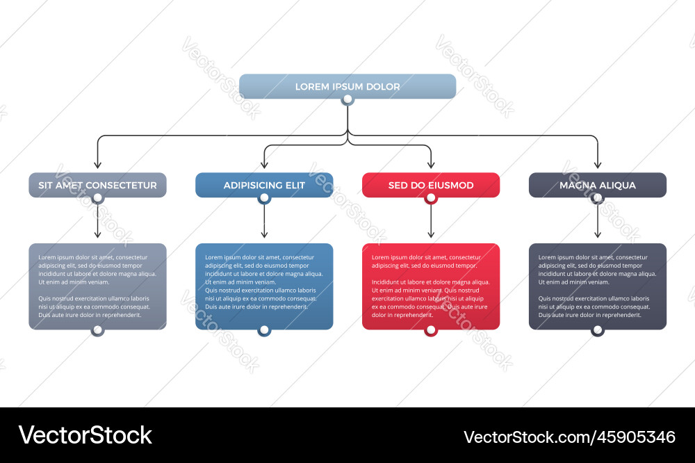 Simple Flowchart Diagram Template vector image