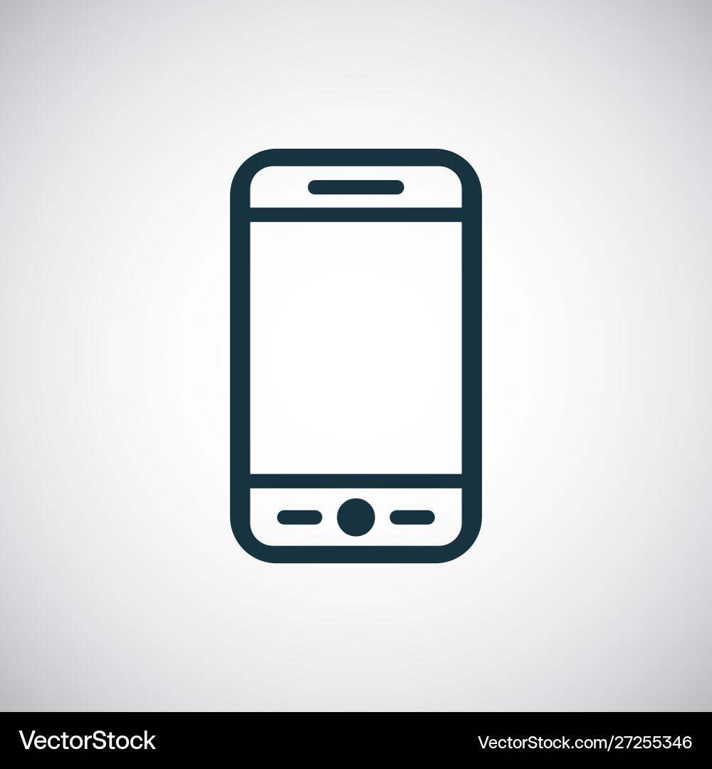 Smartphone icon for web and ui on white background Vector Image