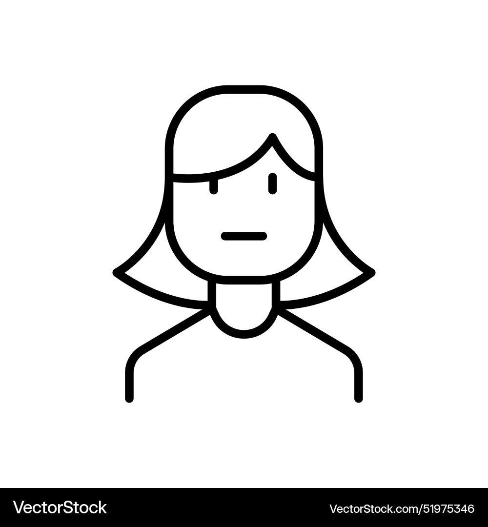 Worry icon in thin line style graphic design Vector Image