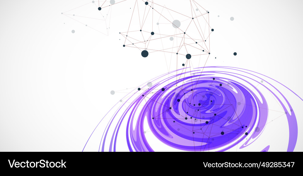 Abstract background of water waves with plexus Abstract background of water waves with plexus Vector Image