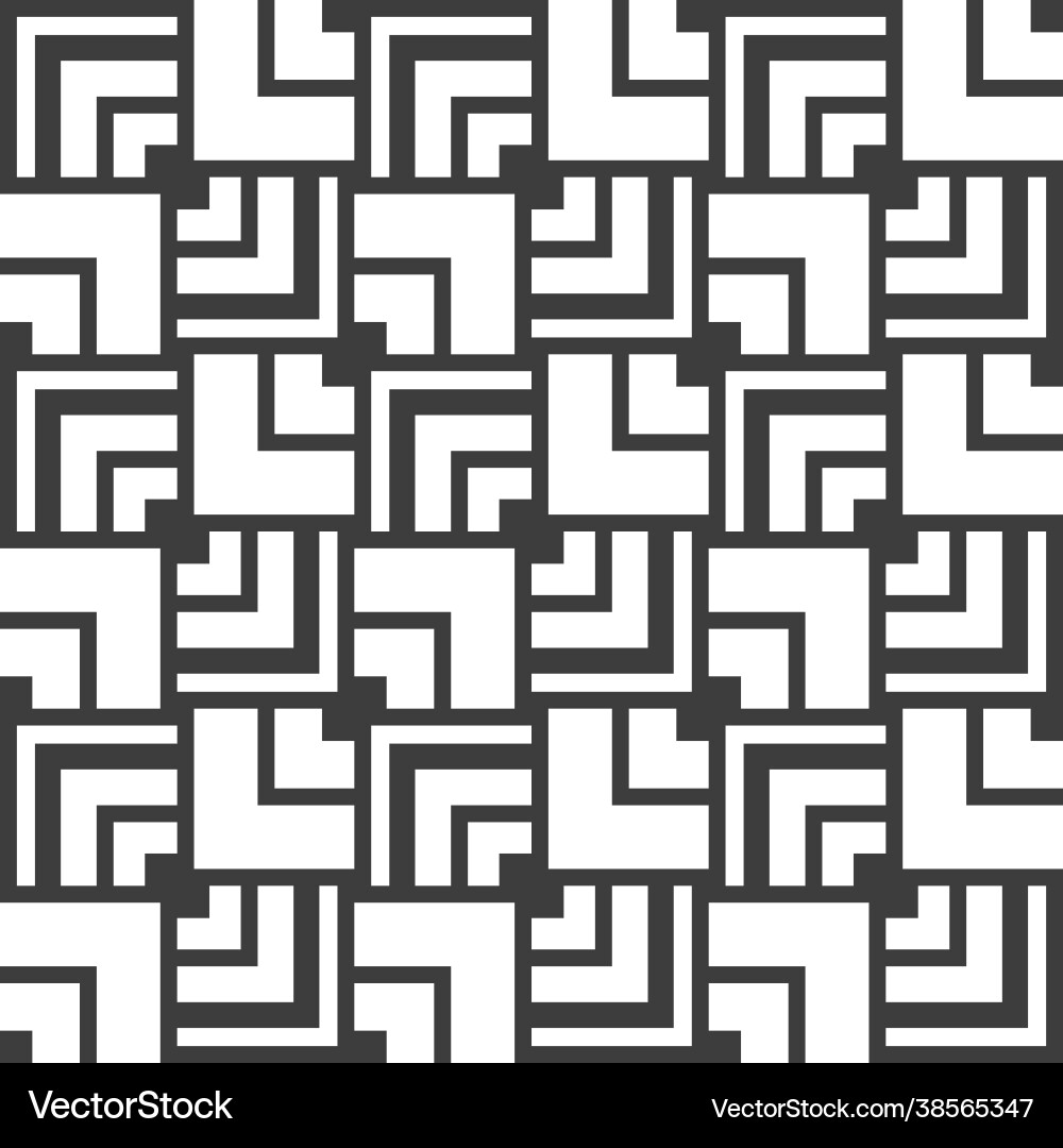 Abstract lines mosaic pattern repeating geometric Vector Image