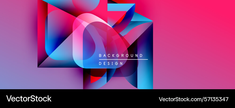 Abstract vibrant design overlapping shapes create Abstract vibrant design overlapping shapes create Vector Image