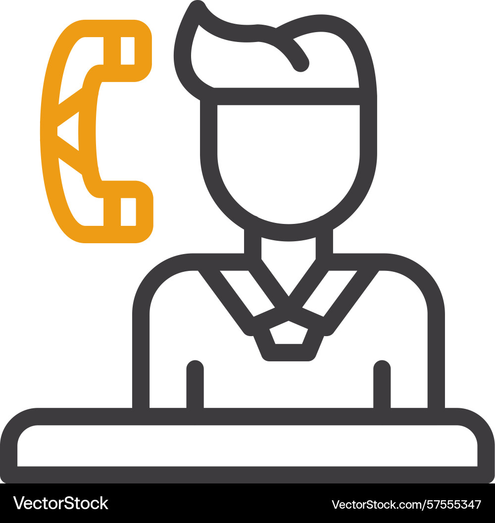 Call handling two color icon Vector Image