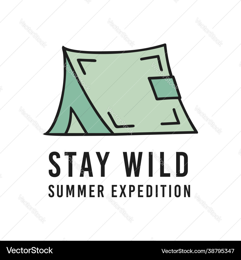 Camping Expedition Logo Vector Image