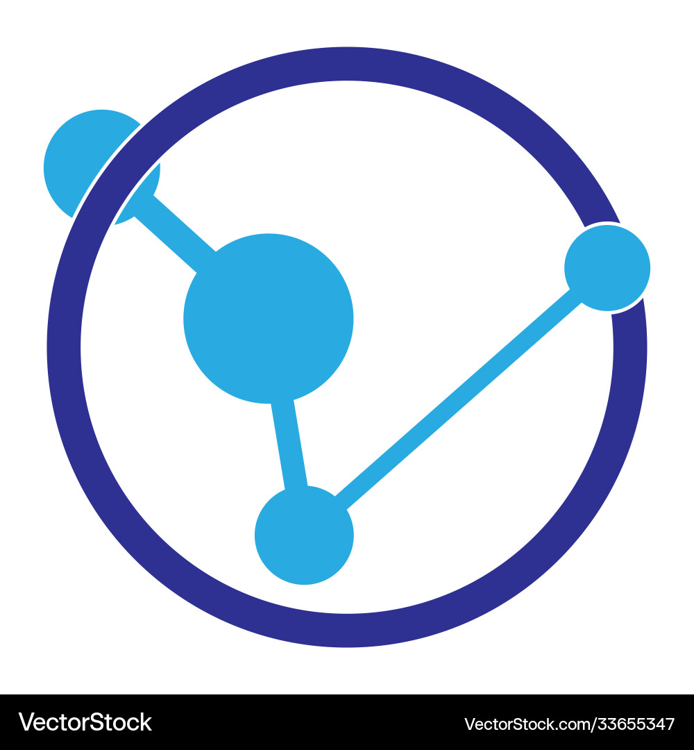 Circle and structure icon in a flat style Circle and structure icon in a flat style Vector Image