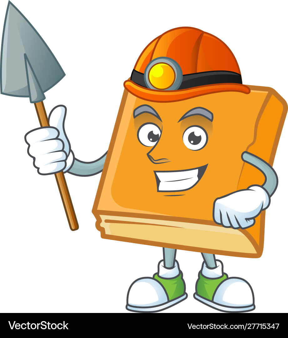Cornbread with miner mascot on white background Vector Image