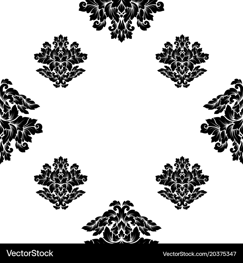 Damask seamless pattern intricate design Vector Image