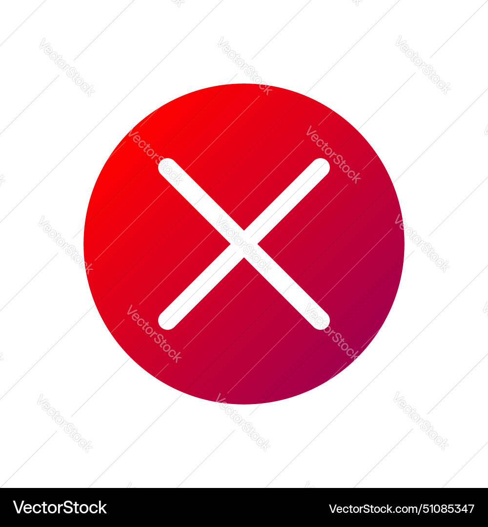 Gradient web close ui flat icon design vector image