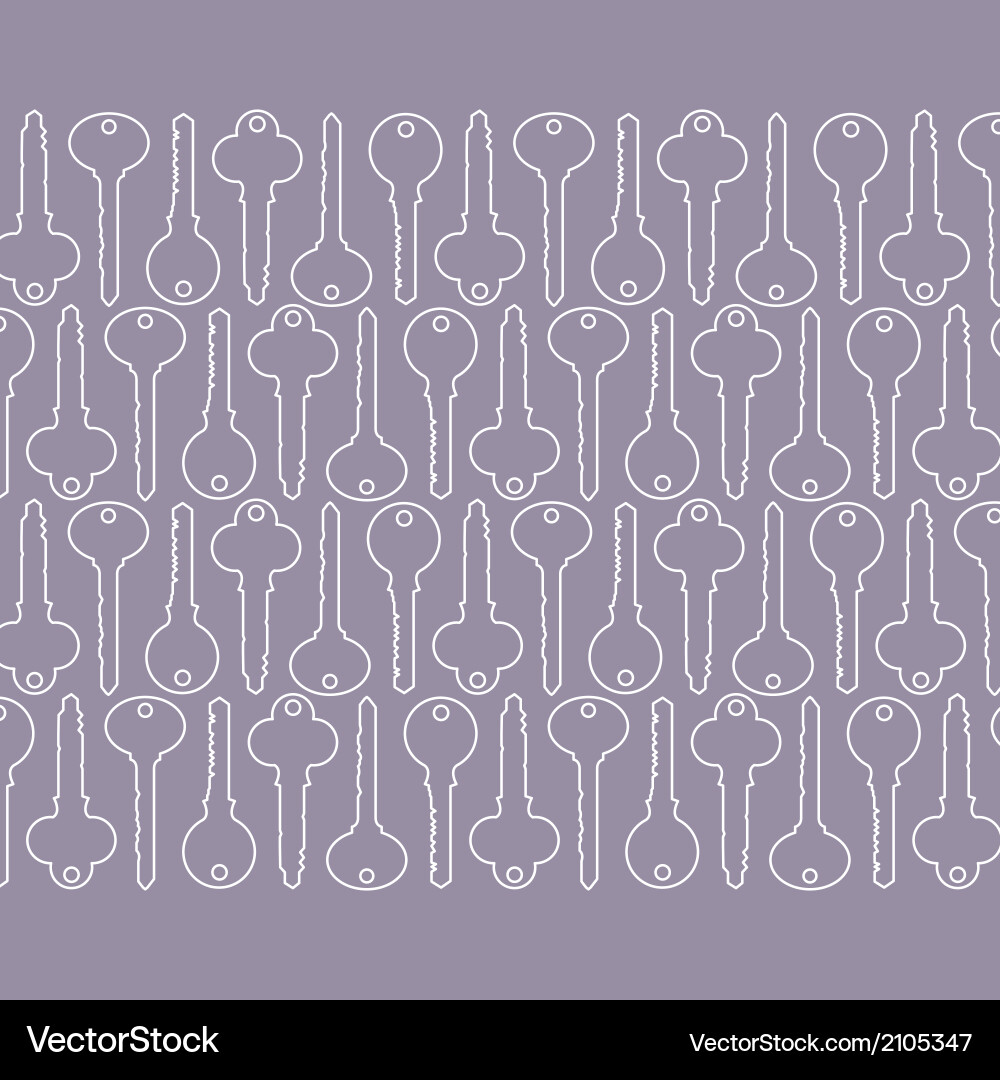 Keys line pattern Vector Image