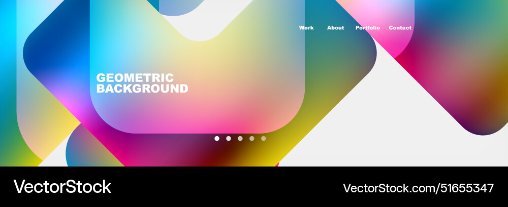 Square internet web page design template Vector Image