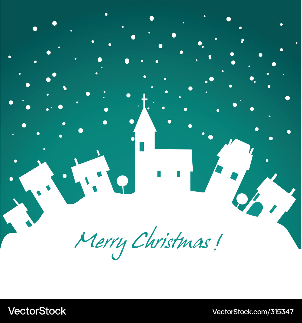 Weihnachtskarte von Cityscape Vektorbild