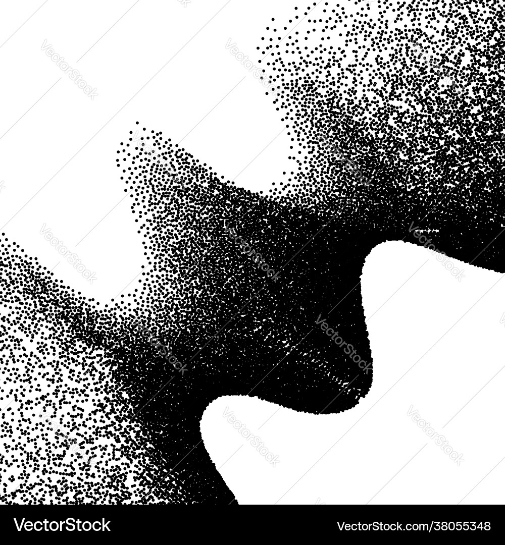Abstract background with wave scattered dots Vector Image
