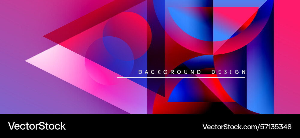 Abstract geometric shapes overlap creating Vector Image