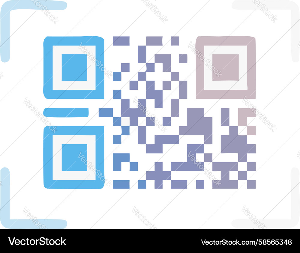Abstract QR Code Digital Pattern Vector Image