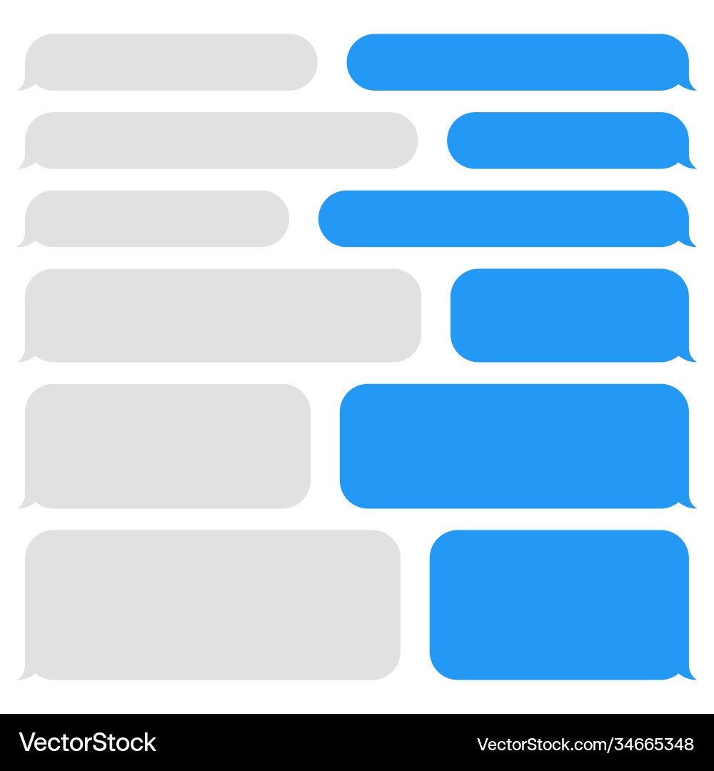 Blank message bubbles chat or messenger Blank message bubbles chat or messenger vector image