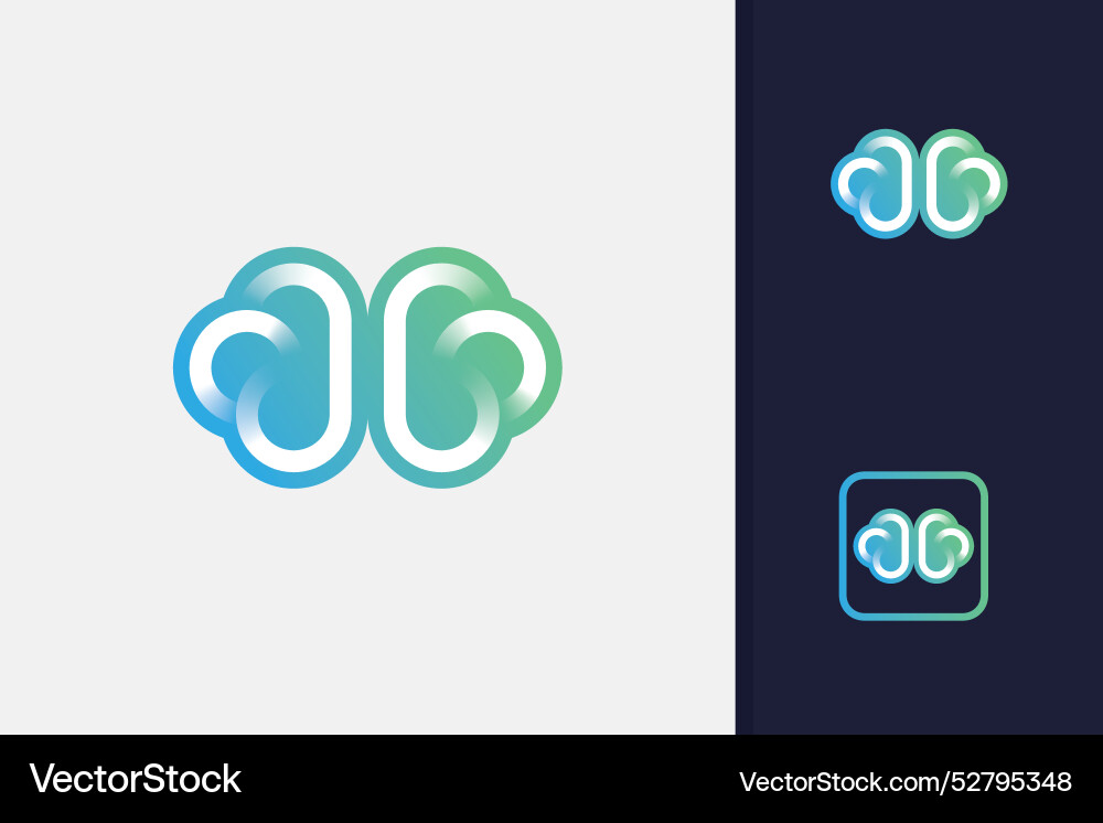 Brain logo design template Royalty Free Vector Image