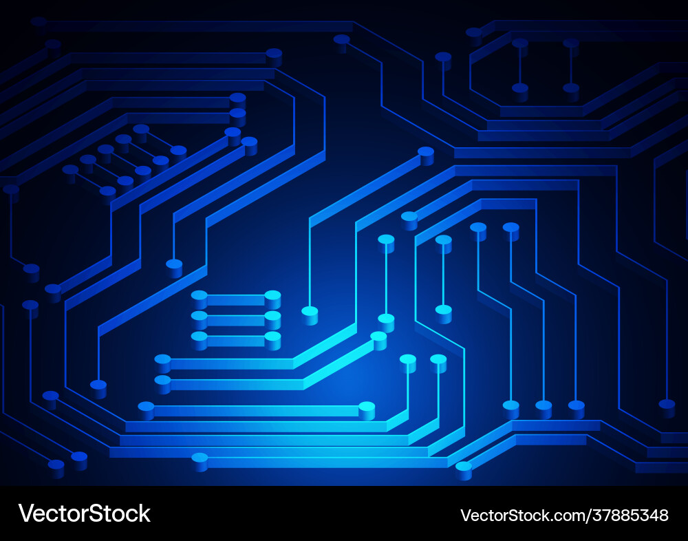 Circuit technology background with hi-tech digital Circuit technology background with hi-tech digital Vector Image