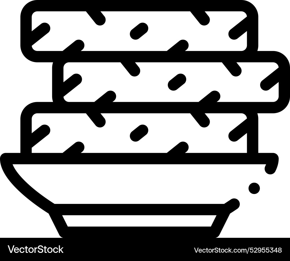 Cutlets icon thin linear style design isolated Cutlets icon thin linear style design isolated vector image